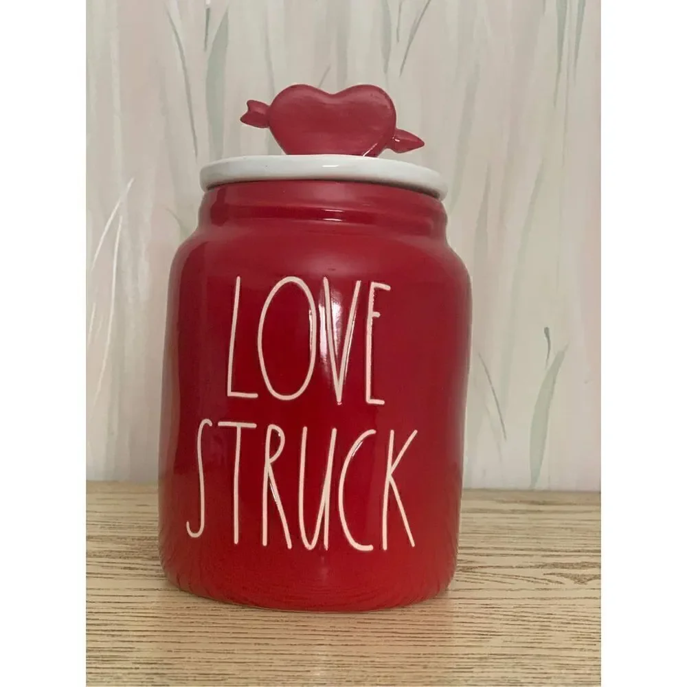 Rae Dunn LOVE STRUCK Baby Figural Canister